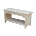 Indoor Unfinished Concepts Solid - Long, Brookstone 36" Bench Wood International