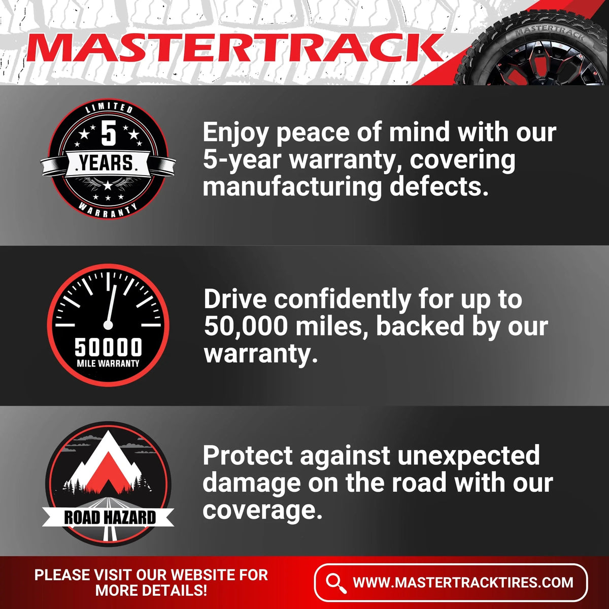 Only) BADLANDS Light Ply Terrain AT Tire Mastertrack 124S LT265/70R18 SUV 265/70/18(Tire All 10 Truck E