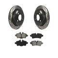KDS-100459 Semi-Metallic Transit And - Pads Rear Kit For Auto Cooper Rotors Coated Drilled Mini Brake Disc Slotted