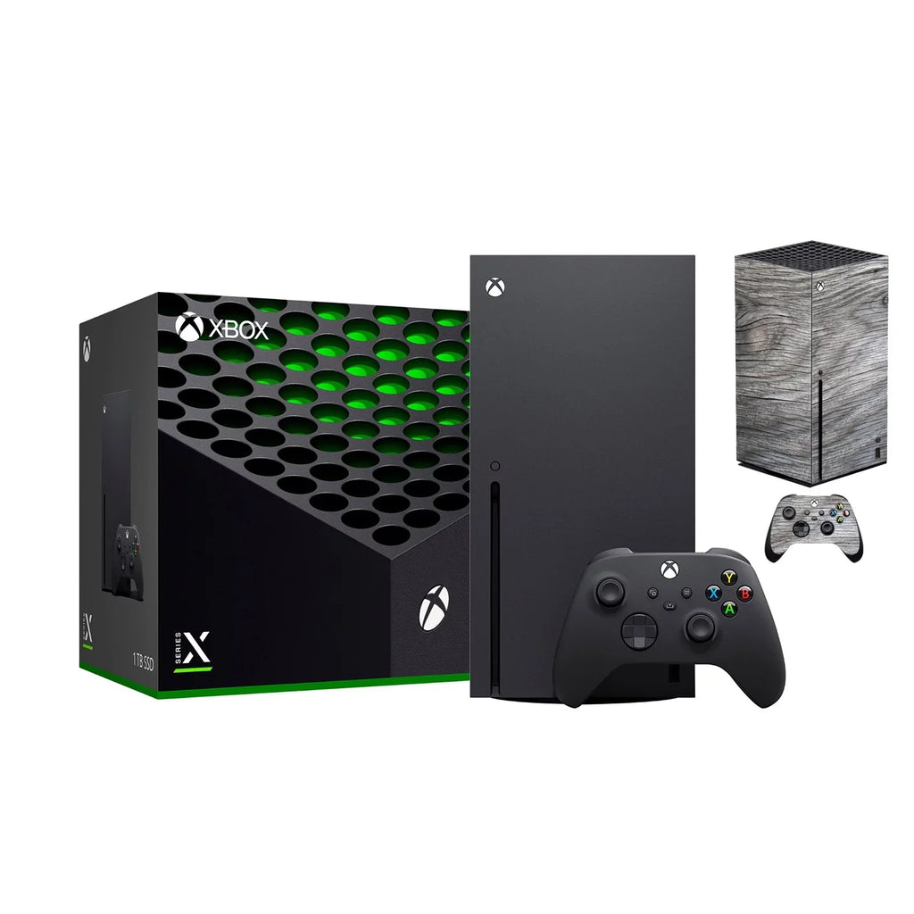 2021 Skin Controller Wooden Ash Latest 1TB Technology Gaming and Full Wireless Mytrix with Bundle Gray SSD Console Customized Black Body Xbox