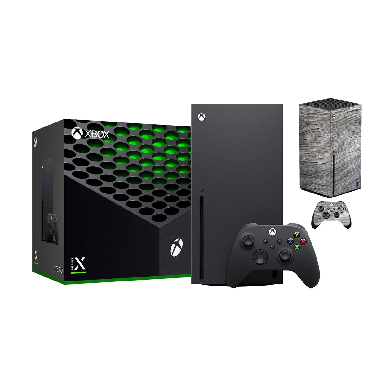 2021 Skin Controller Wooden Ash Latest 1TB Technology Gaming and Full Wireless Mytrix with Bundle Gray SSD Console Customized Black Body Xbox