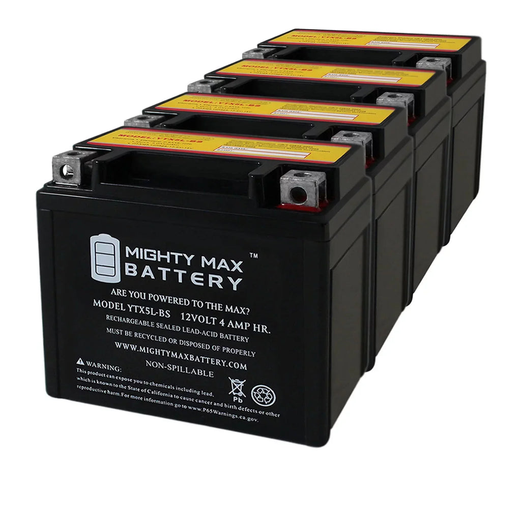 4AH Replaces - Super 9 4 - 2000 50 Kymco Pack 12V YTX5L-BS Battery