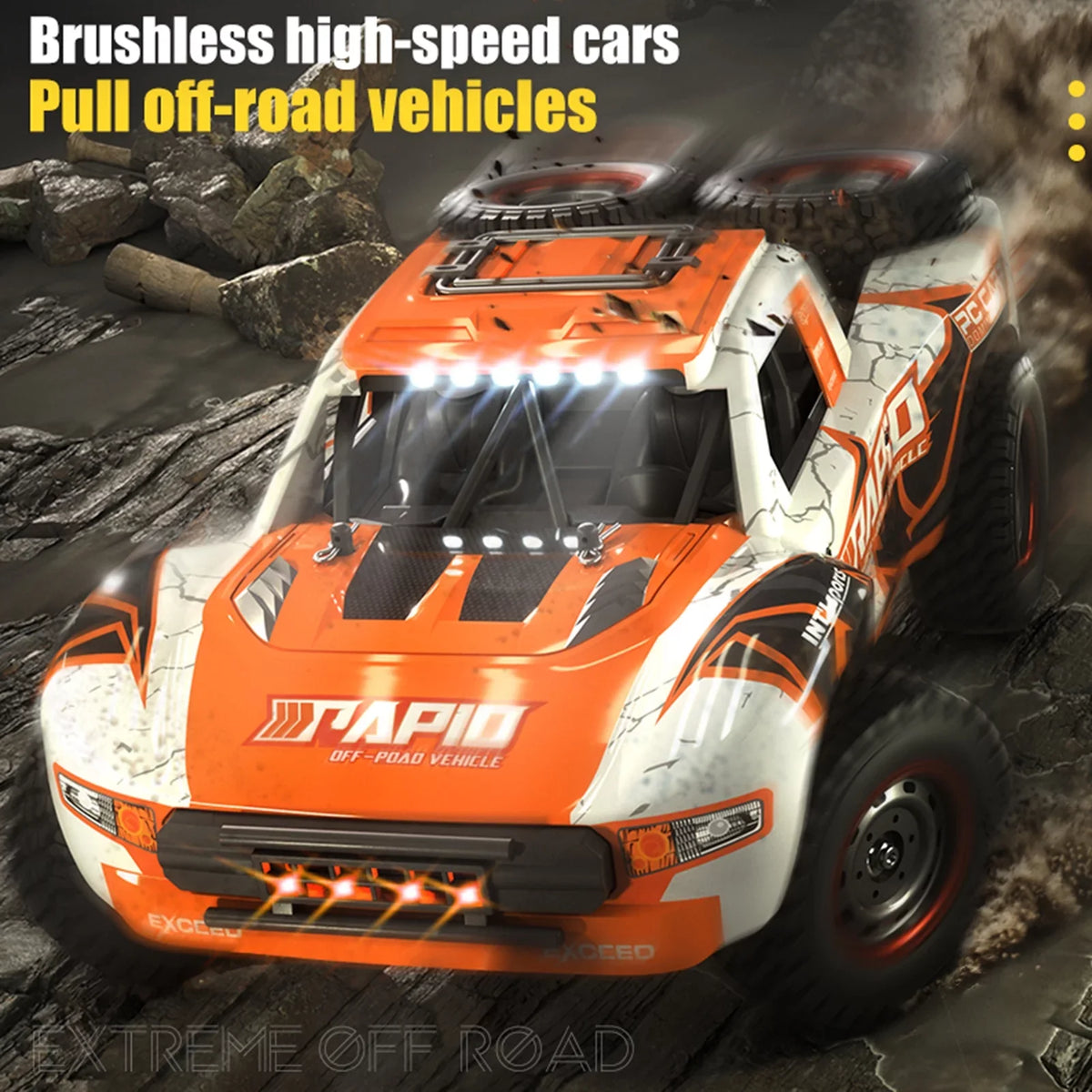 Control 2.4GHz Proportional Truck Remote 4WD Pinnaco Brushless Off-road 70km/h Car Speed
