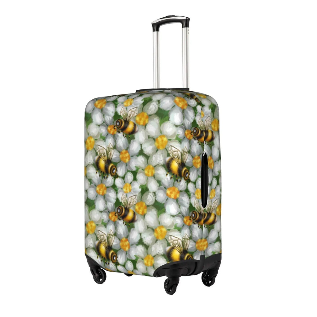 Suitcase And Flower Protector- Cover Suitcase Luggage Bees Kll Cover