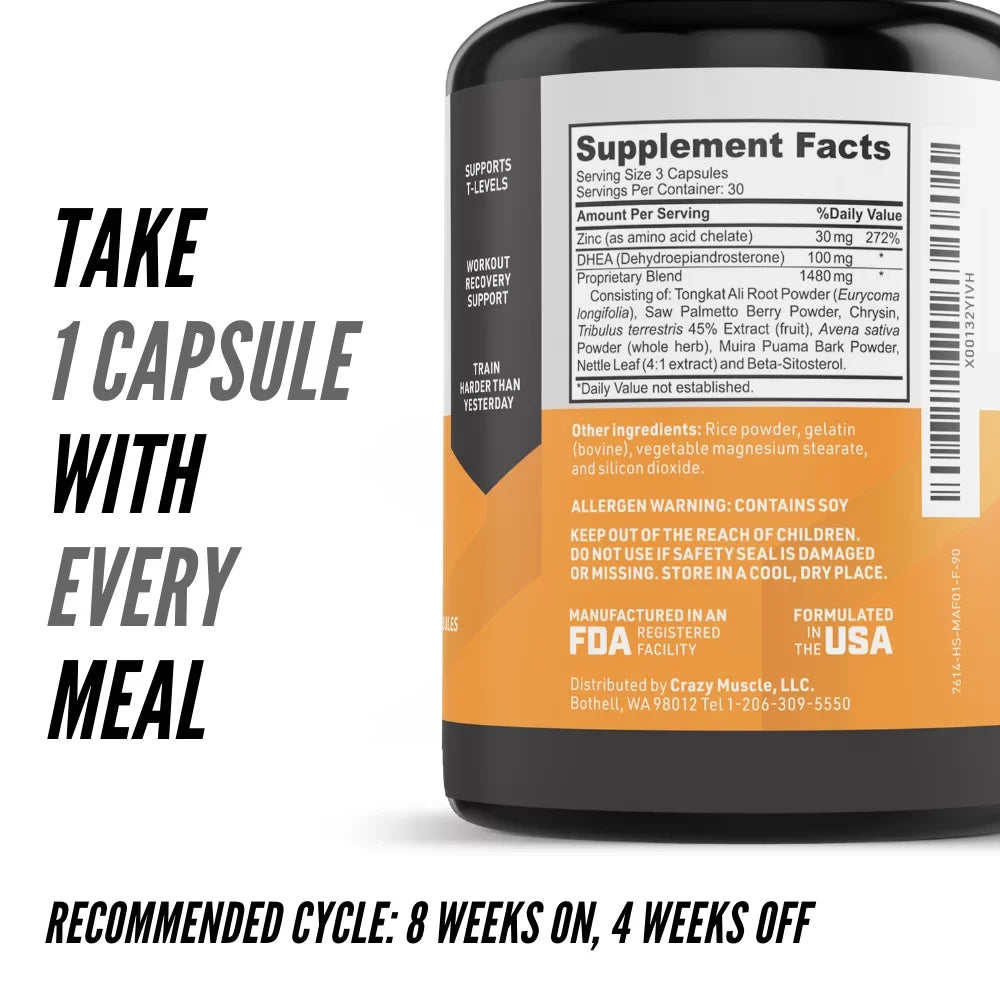 Capsules Muscle 90 - Keto Muscle Muscle DHEA Crazy Attack: Building by Supplement with