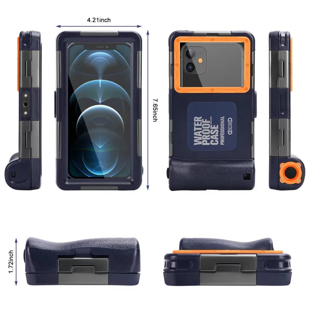 Waterproof Professional Up 6.9 for Case And to UrbanX Underwater Photo LCD Snorkeling J2 all Lanyard Protective Surfing BLU Video Swimming Phones Inch Diving Housing [15m/50ft] with