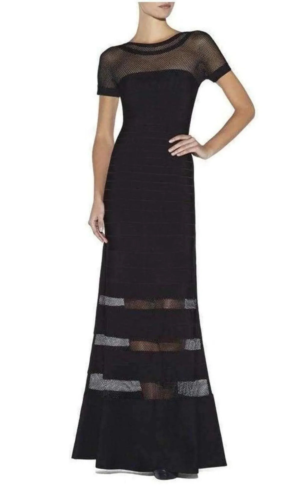 Crochet Stitch Detail Gown Multi Gweneth