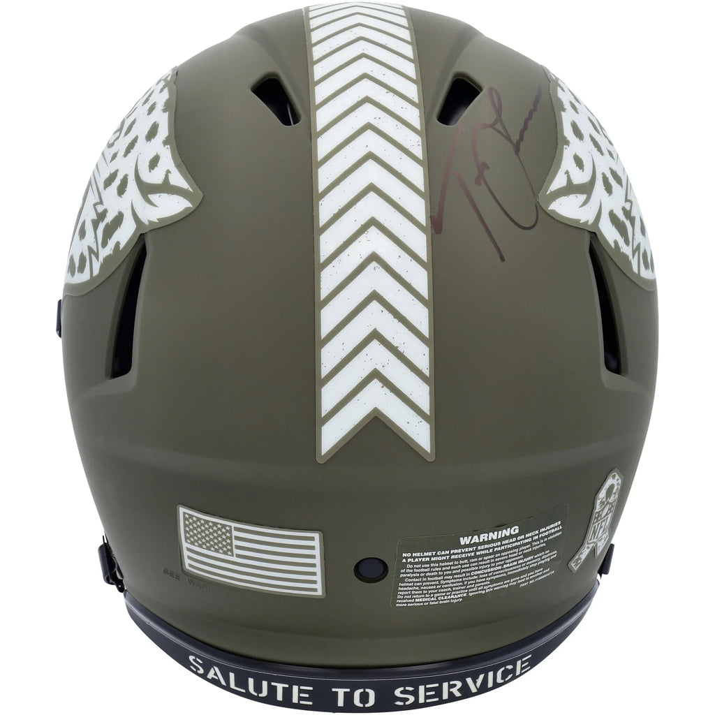 Riddell To Trevor Autographed Lawrence Helmet 2022 Jaguars Authentic Speed Salute Service Jacksonville