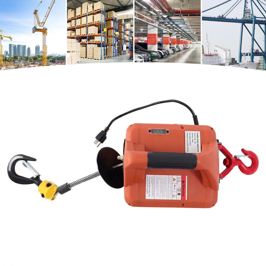 Winch Electric Hoists Remote Lift Wireless Portable TFCFL Crane 3in1 1100lbs