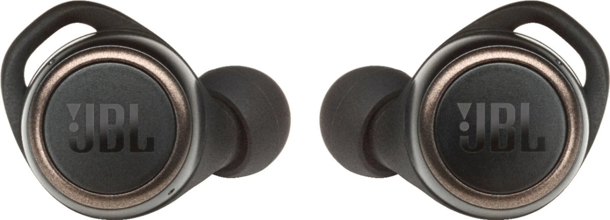 JBL Black Bluetooth Restored (Refurbished) Headphones Wireless 300TWS - In-Ear Live True