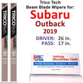 Blade 2019 Wipers Outback of Subaru 2) Beam (Set