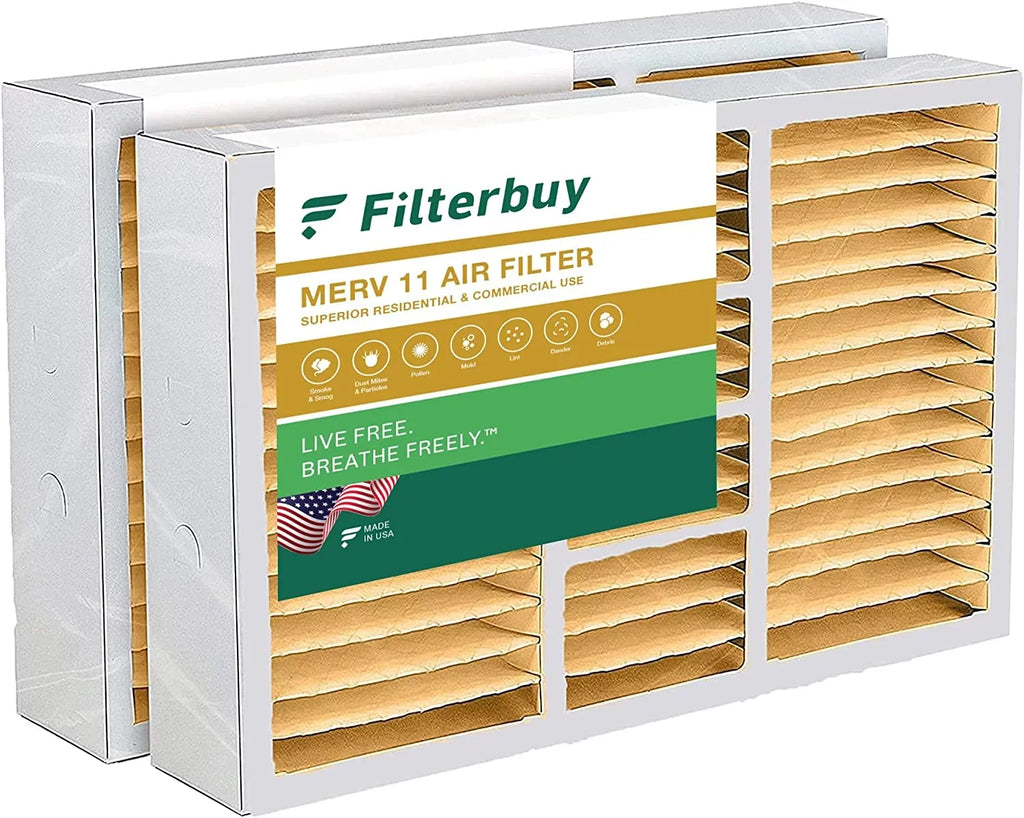 Pleated Air MERV for HVAC AC 11 Perfect 17.5x27x5 Fit Filterbuy Trane (2-Pack) Furnace Filters