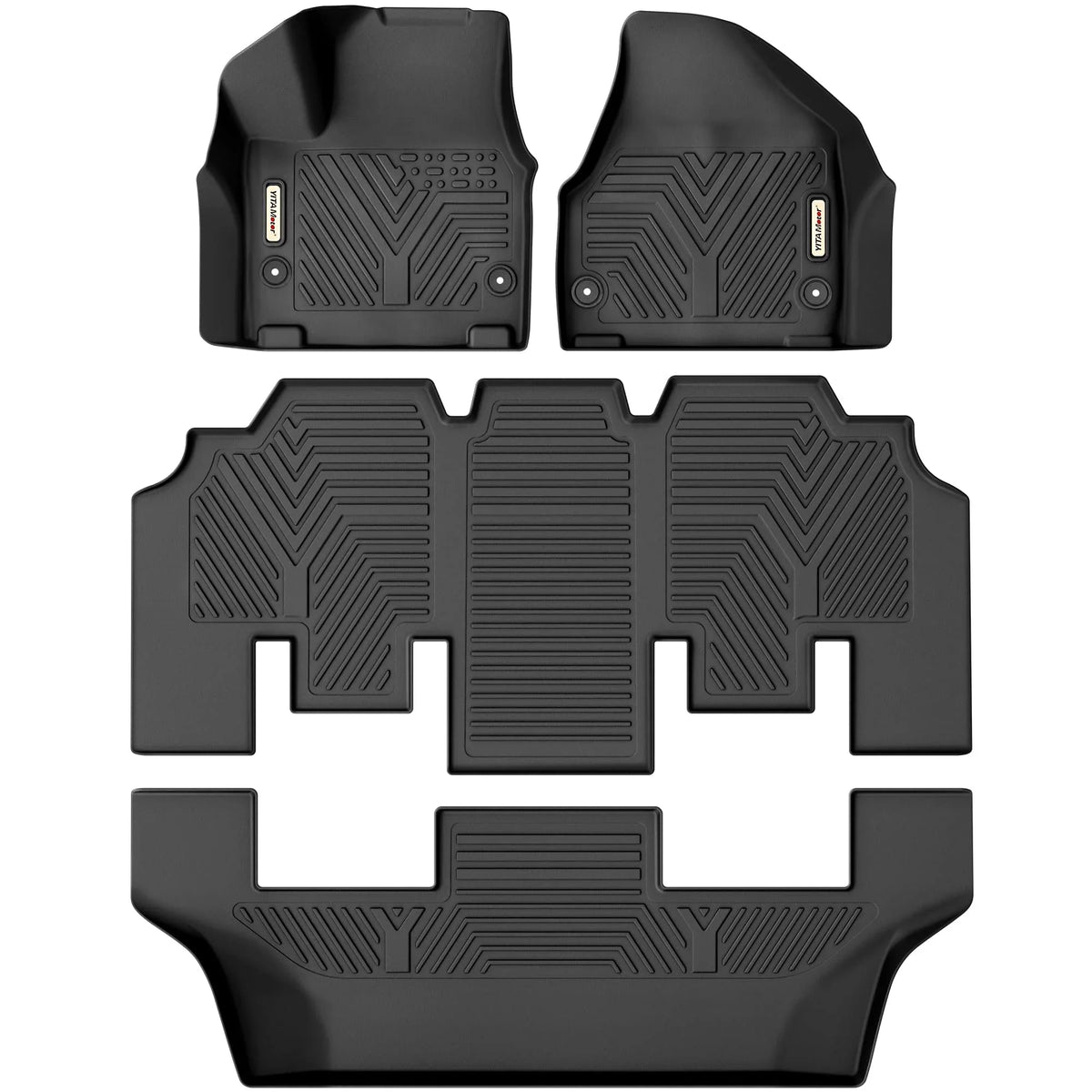 all 1st Mats 2017-2021 Row 3 Liners for Liner Chrysler Floor Set Black 2nd Ledkingdomus climate 3rd Floor Pacifica