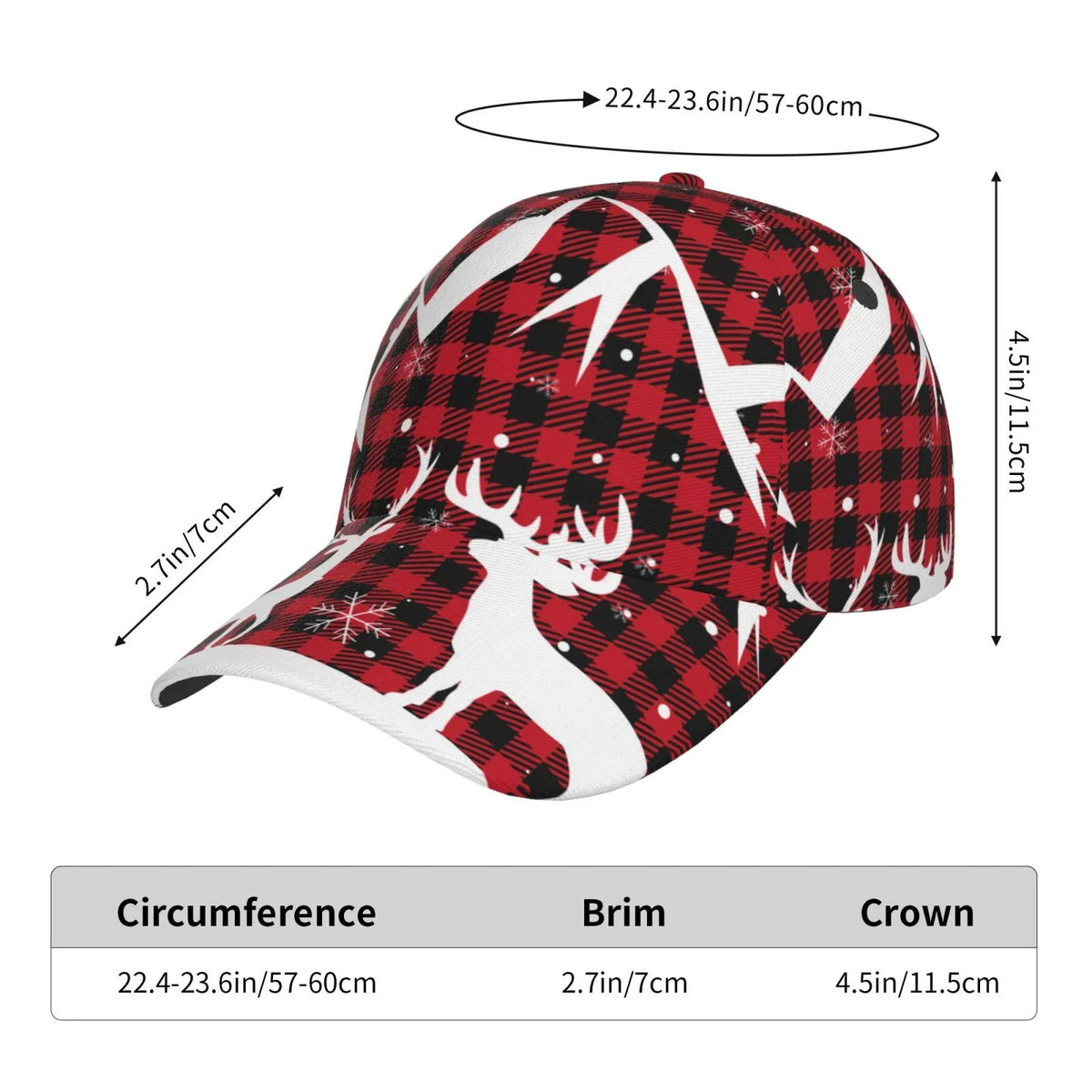 Activities Seasons All Dad exterior Plaid) Balery and Workouts Cap Adjustable Running Hat(Christmas for Baseball Buffalo dimension