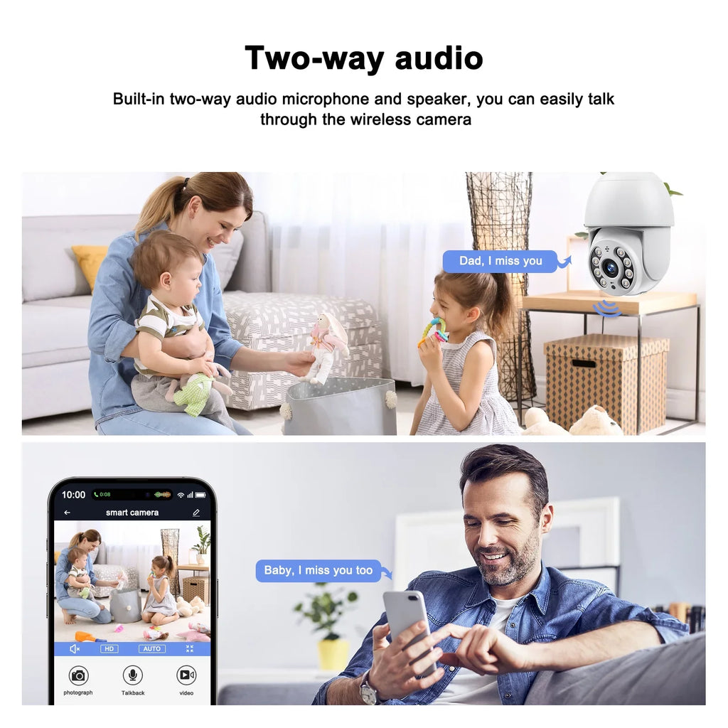 Bulb Surveillance Camera Dome WiFi Wireless Camera exterior Security PTZ SC30 Toguard 2K/4MP Indoor Light