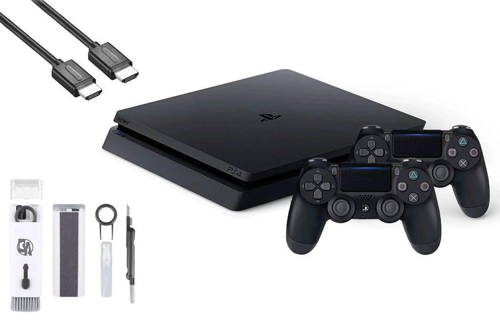 With Like Slim Cleaning 4 Gaming 2 PlayStation New Kit 1TB BOLT Controller HDMI 2215B Bundle Console AXTION Black, Cable