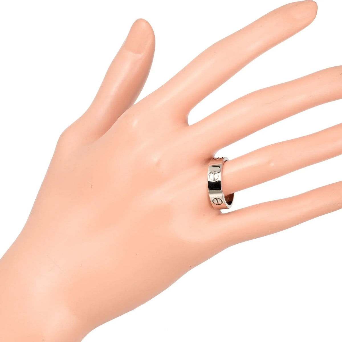 7.9g Approx. (Good) K18 Gold 15 White Pre-Owned Ring Love I122924022 CARTIER No. WG Cartier