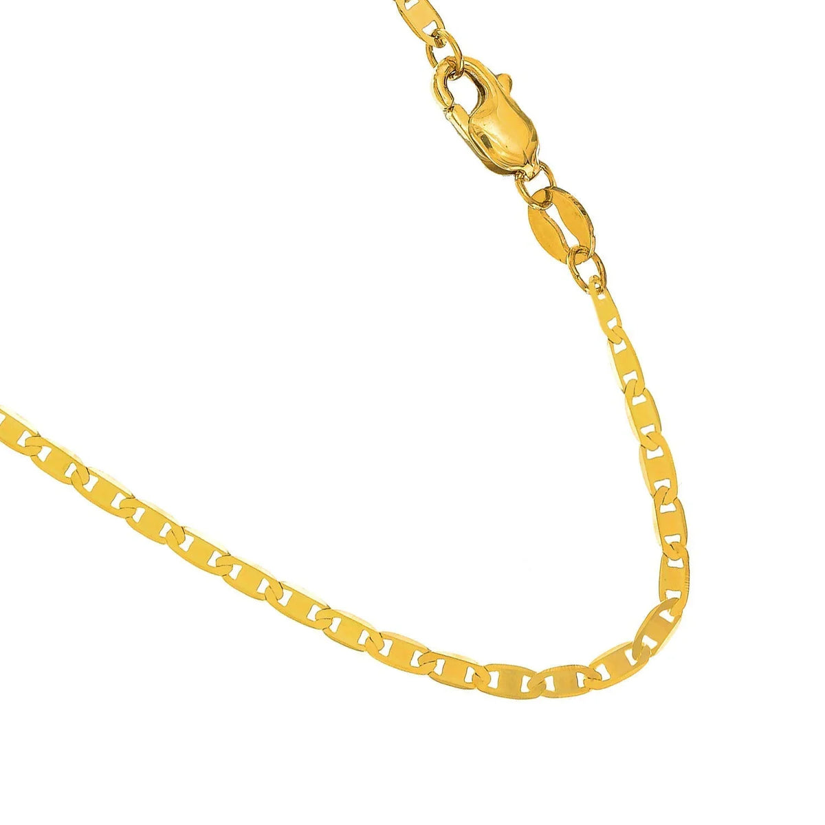 Gold Yellow Solid 10 2.3 Claw Lobster 1.7gr. Inches, Chain Clasp Mariner 10k - mm Anklet,