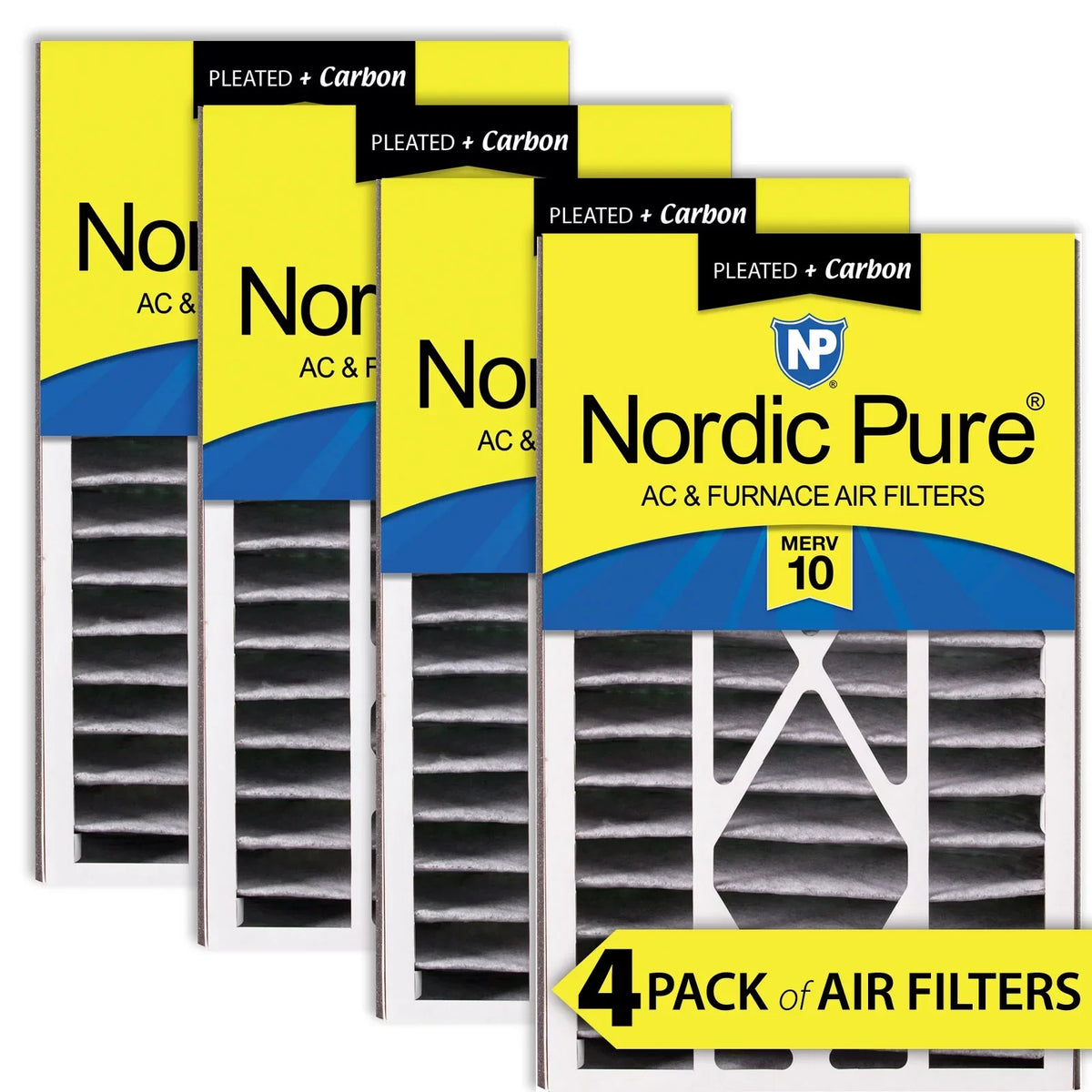 Plus MERV Air 4 Pack AC 16x25x5 Carbon Replacement 10 7/8) Filter (4 Bear