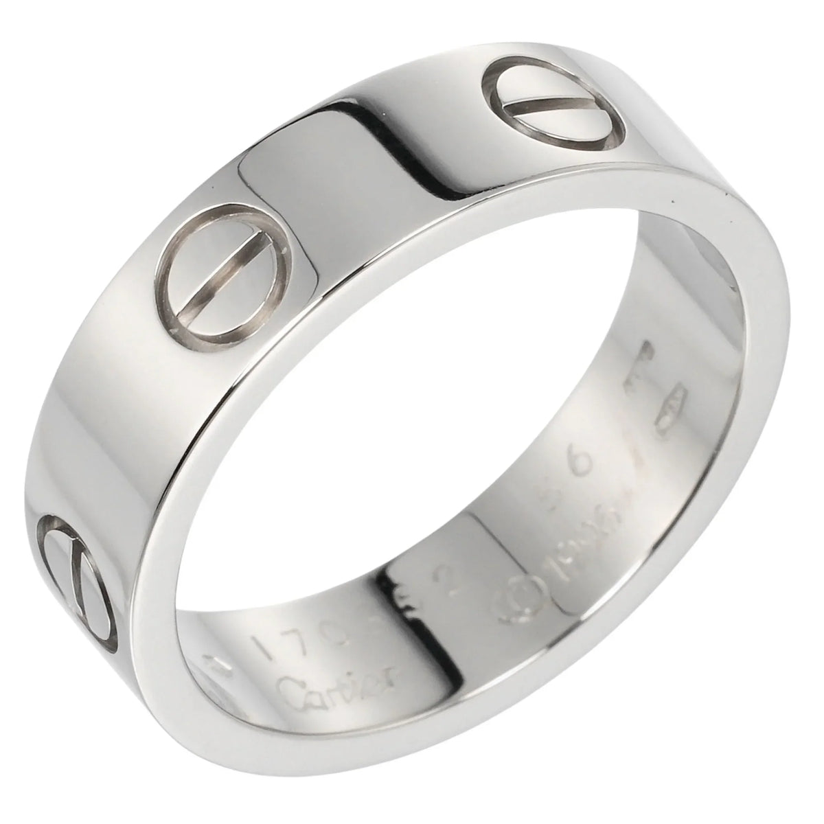 7.9g Approx. (Good) K18 Gold 15 White Pre-Owned Ring Love I122924022 CARTIER No. WG Cartier