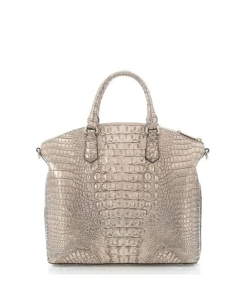 Duxbury Cane Sugar Large Satchel Silver/Metallic Brahmin