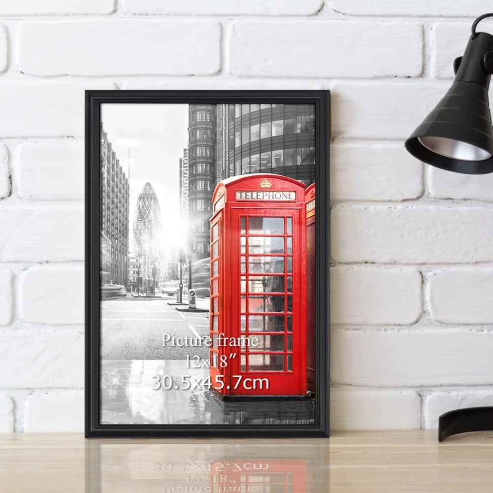 4 18 Poster, x Modern Frame Wall 12 Pack Black Frames, for Gallery Photo 12x18 Picture Poster