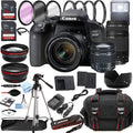 Lens w/EF-S Tripod Zoom EOS 18-55mm 128GB Lens Case T7i F/4-5.6 800D + F/4-5.6 + + + III Filters Rebel DSLR 75-300mm is Bundle Memory + STM 38pc Canon Camera
