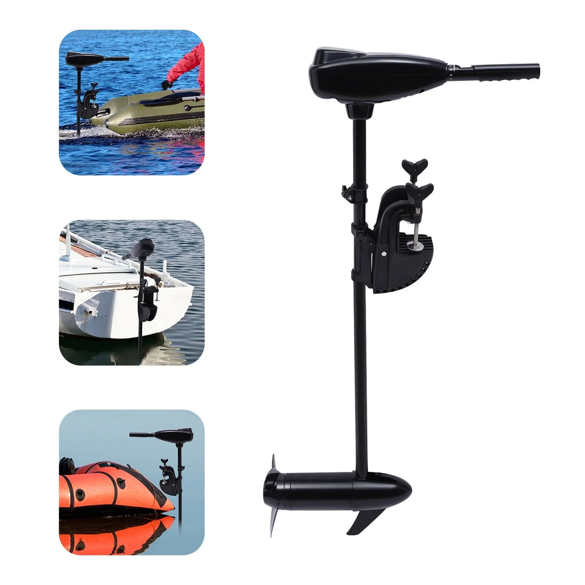 1.2HpThrust Outboard Boat Engine Fishing 12V 80Lbs Motor Motor Electric Trolling