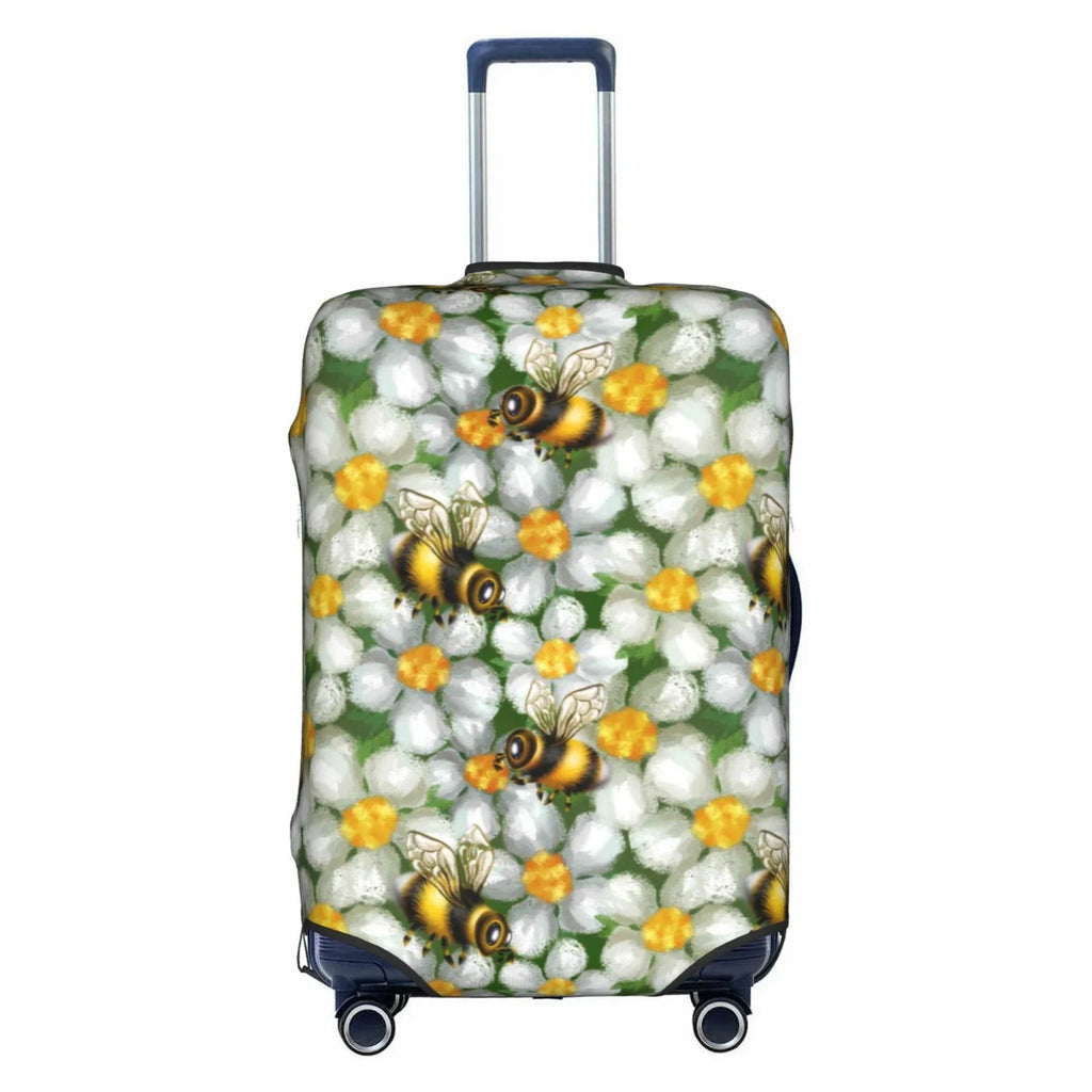 Suitcase And Flower Protector- Cover Suitcase Luggage Bees Kll Cover