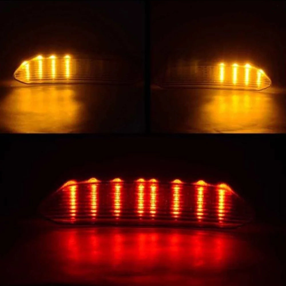 x 3.5 Lens, R1 12V 4cm) x plastic, YZF Taillight, for ABS YAMAHA Smoke 2002-2003(18 LED