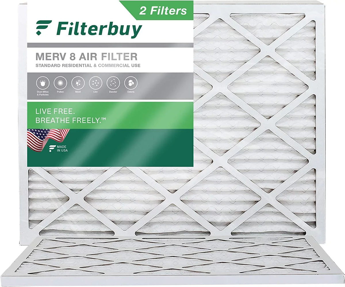 AC 8 Furnace Filterbuy Pleated HVAC (2-Pack) MERV Air 20x21x1 Filters