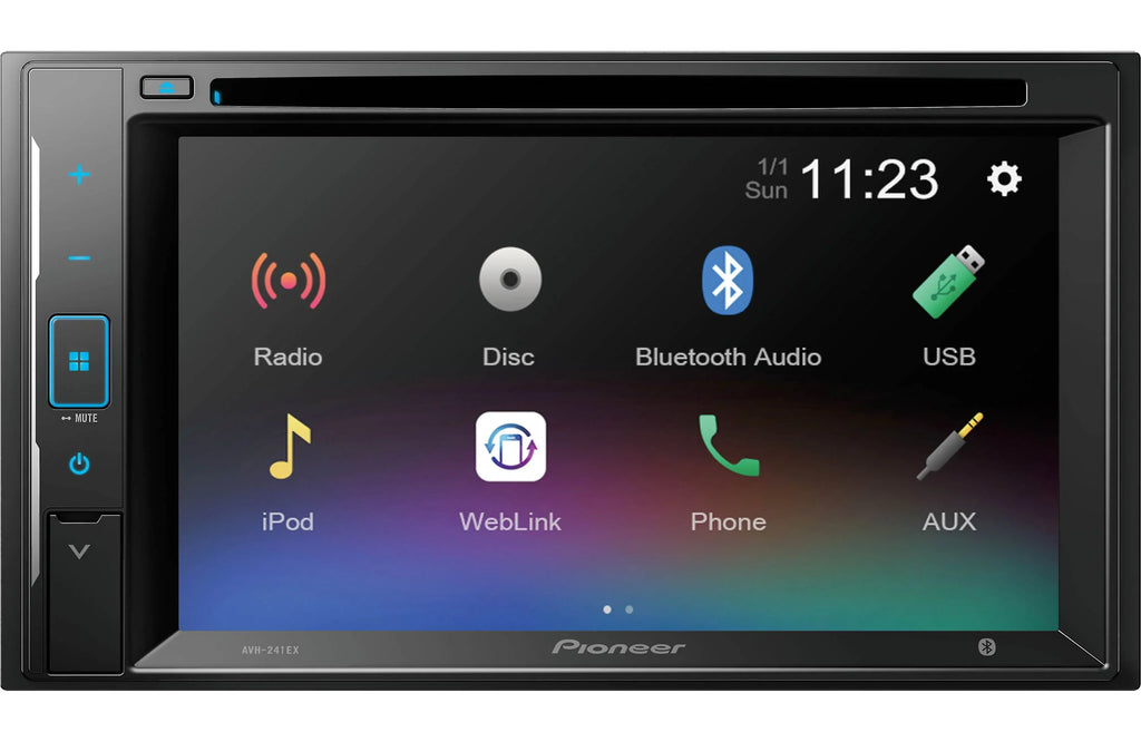 Receiver Pioneer AVH-241EX License with Backup Camera DVD Plate