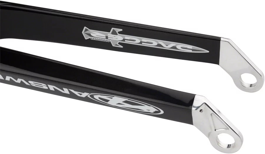 BMX Dropout Carbon Black 24" Forged Answer Fork Legs Matte 20mm Pro Dagger