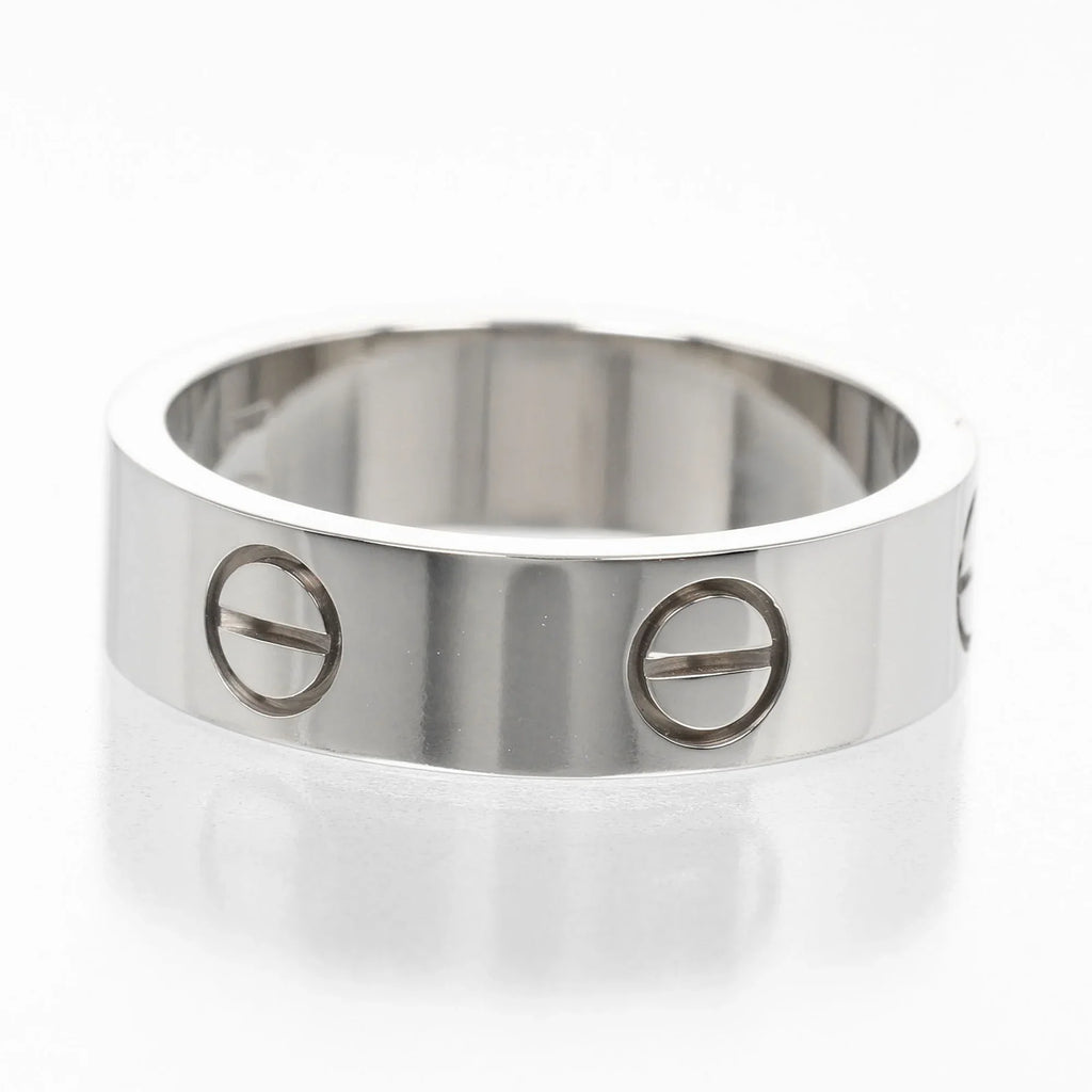 7.9g Approx. (Good) K18 Gold 15 White Pre-Owned Ring Love I122924022 CARTIER No. WG Cartier