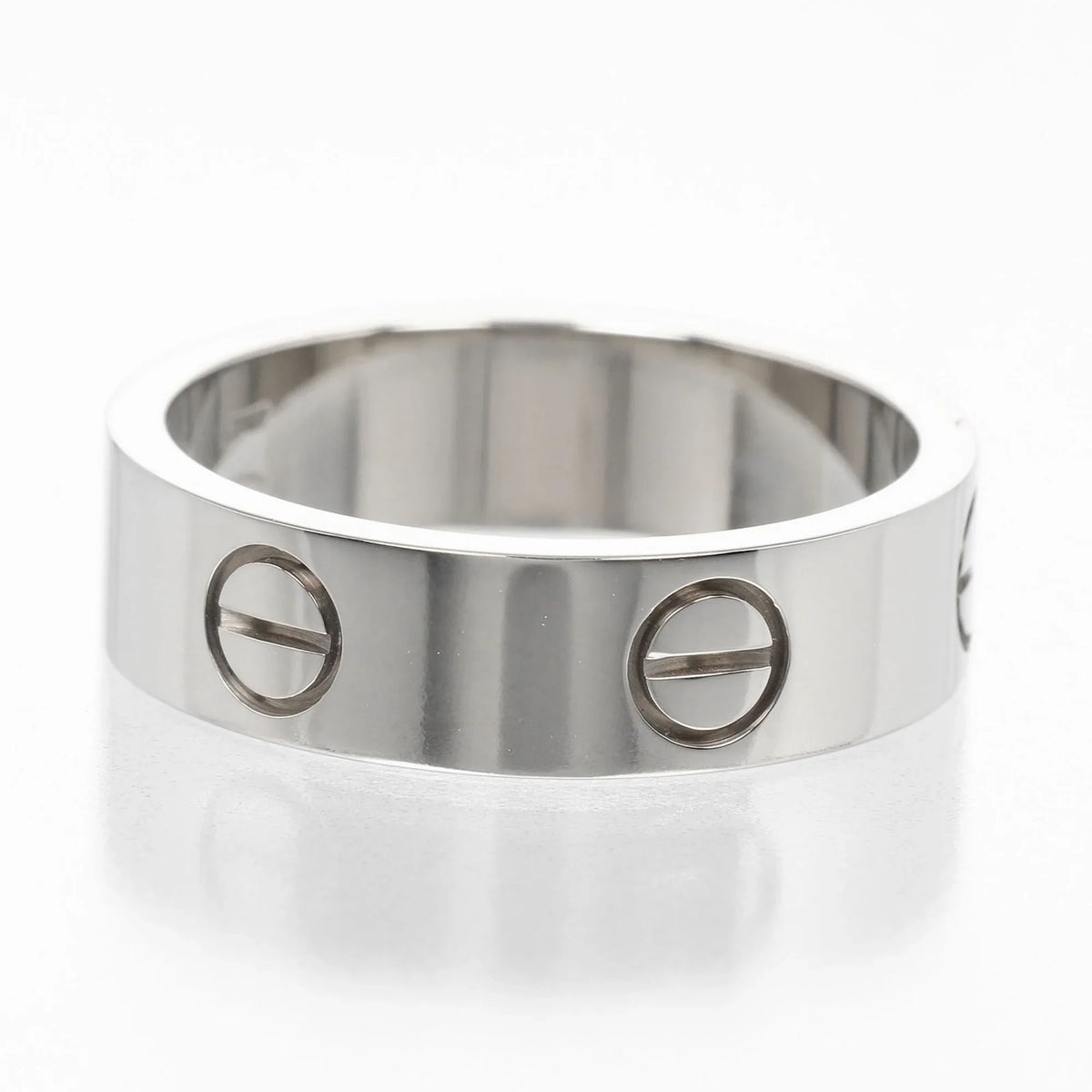 7.9g Approx. (Good) K18 Gold 15 White Pre-Owned Ring Love I122924022 CARTIER No. WG Cartier