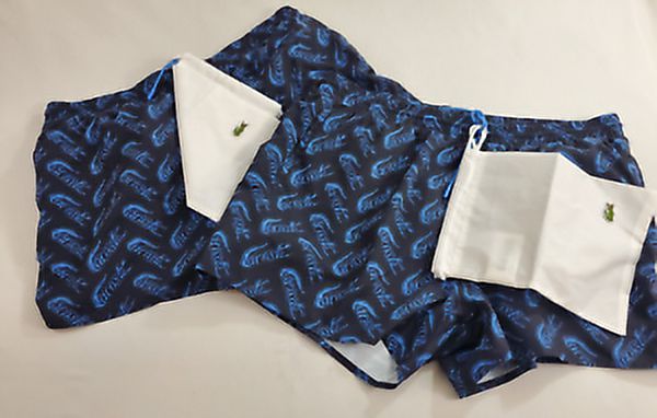dry navy men 51 XL MH5635 swimwear F65 Lacoste $90 trunks 324209 quick new short