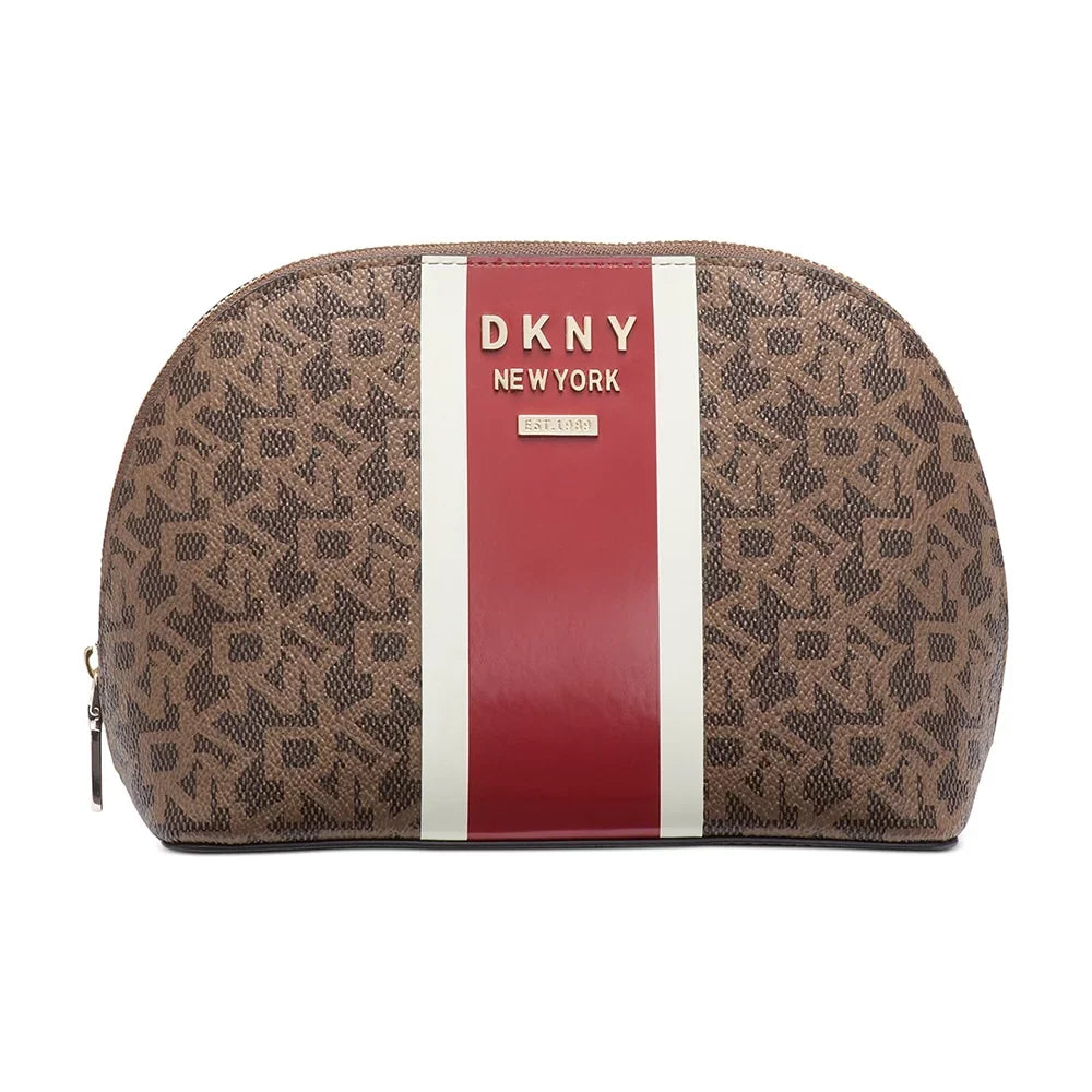Pouch Brown/Red Whitney DKNY – Logo Cosmetic