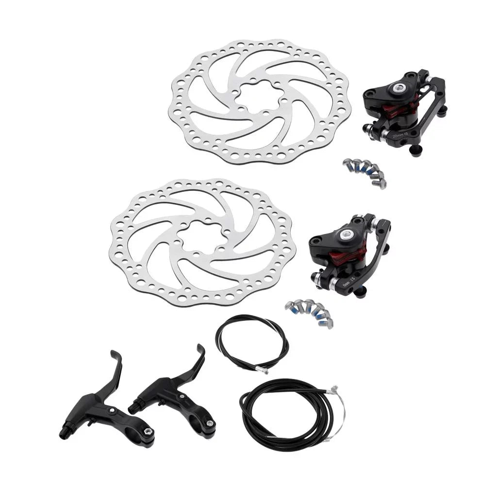 Mechanical Front Bolts Disc Whit And Cable Brake Bike 160mm And Rear