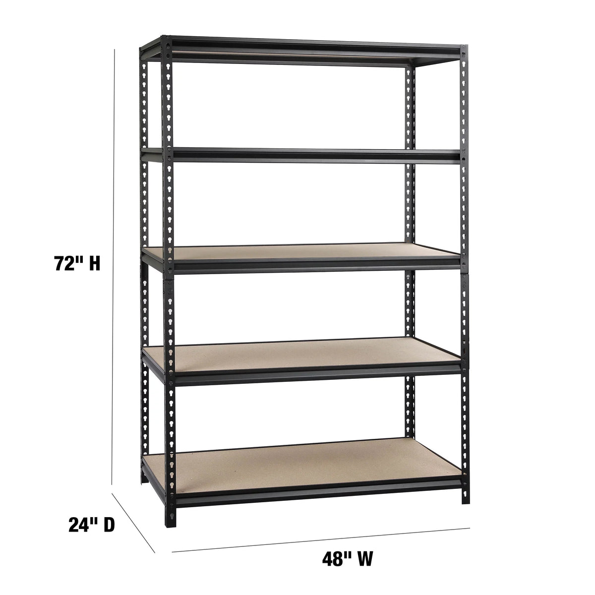 Capacity, Adult Freestanding 5-Tier Shelf Particle WORKPRO Shelves, lb. Board 800 48-inch with