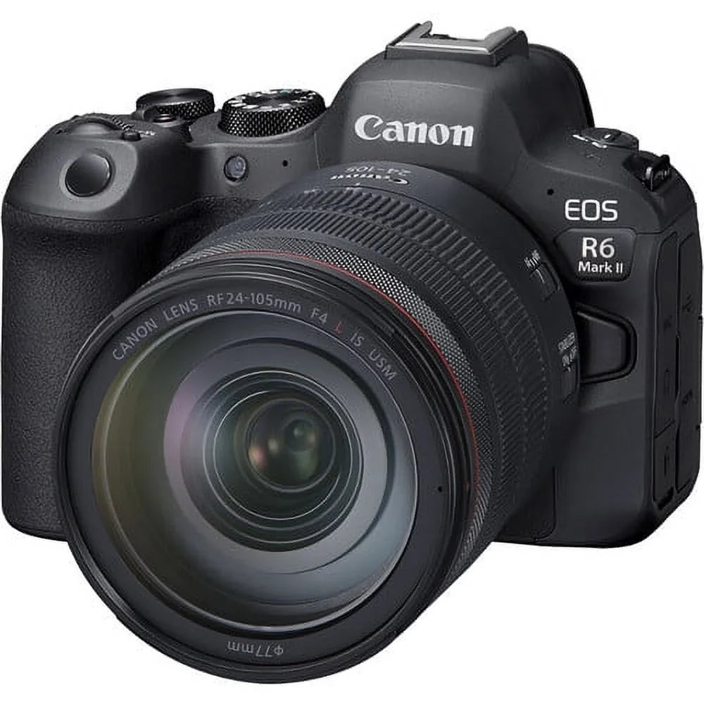 More 2 LED Memory + + Case + Lens Software Corel R6 x II Photo EOS External Charger 64GB + 24-105mm + Canon Battery Card (5666C011) Card Mark Light Camera f/4 Mirrorless Reader + with + + LPE6