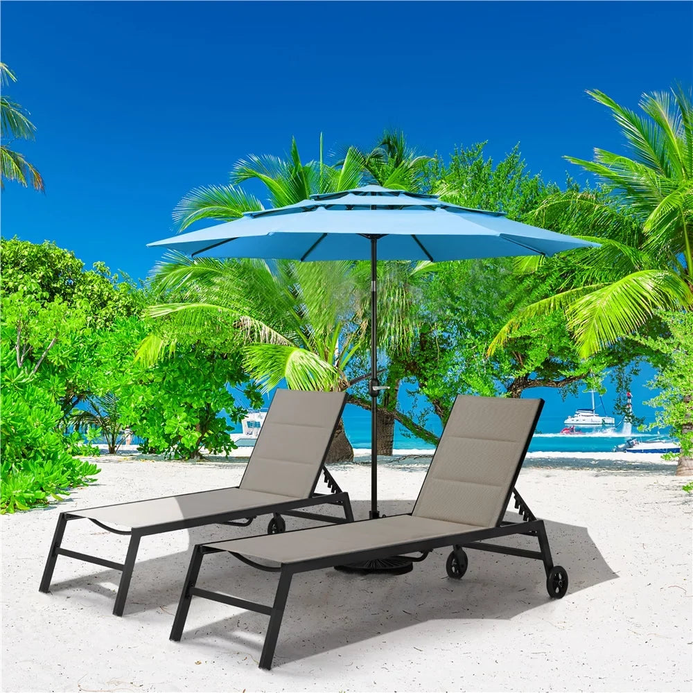18'' Sky Umbrella 8 10ft Stand, 26.5 with exterior Base Ribs+ Blue Patio Sturdy lb Yaheetech