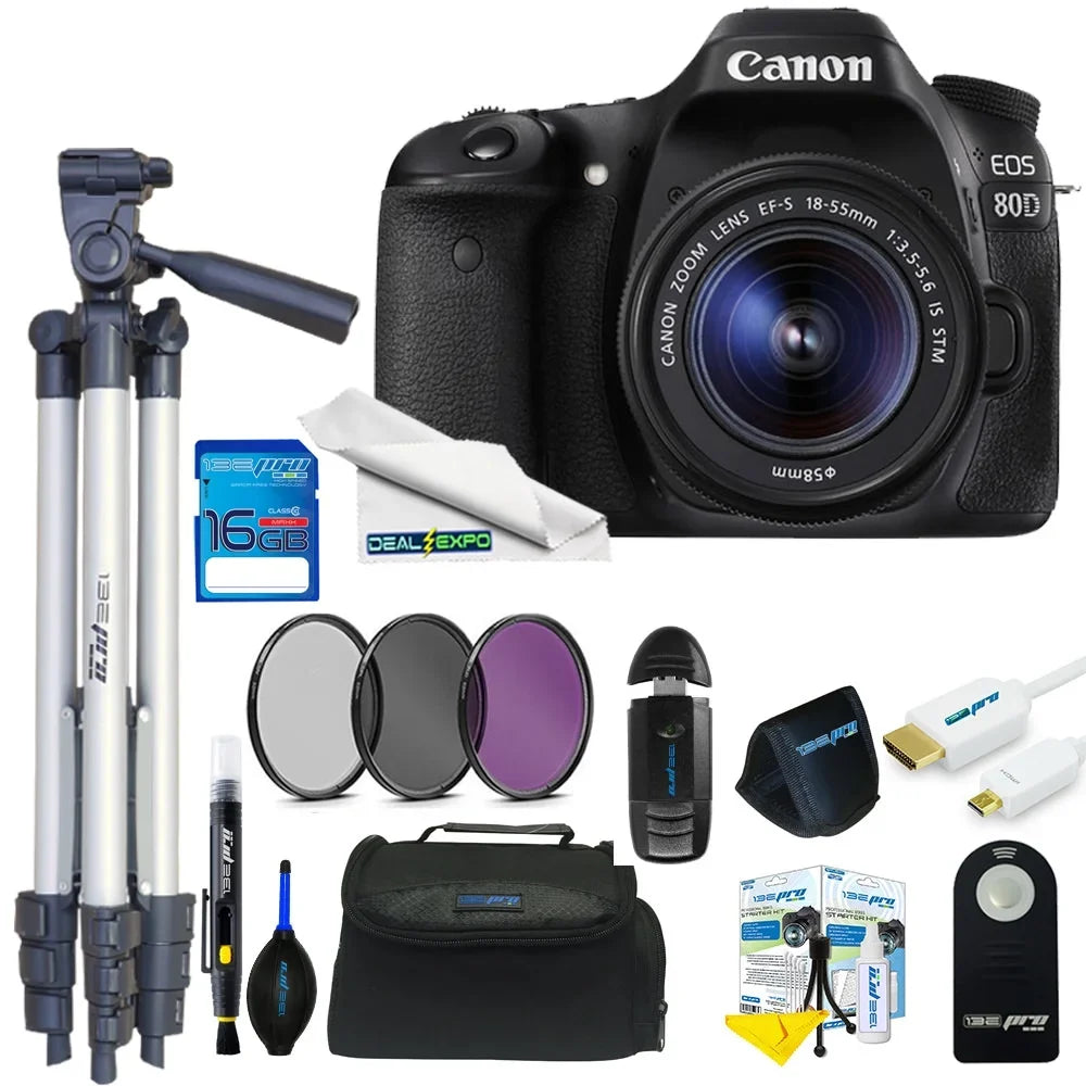 '+ Kit Camera 18-55mm 80D DSLR 16GB Basic Canon Expo EOS with Lens