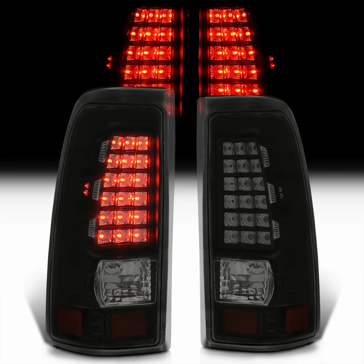 Lights Tail Silverado Compatible/Replacement Housing 1999 2001 Smoked Distributors Fleetside Pair GMC Signal Black 2006 2000 Lamps For Driving Sierra 2005 AJP Stop 2003 2002 Chevy Brake Lens 2004 LED