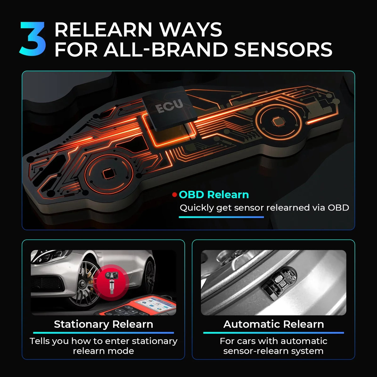 Relearn/Activate Programming TPMS Scan TS508WF TPMS of Tool Tool Upgraded MaxiTPMS TPMS TS408 Sensors, Autel TS508 Read/Clear DTCs, Reset All