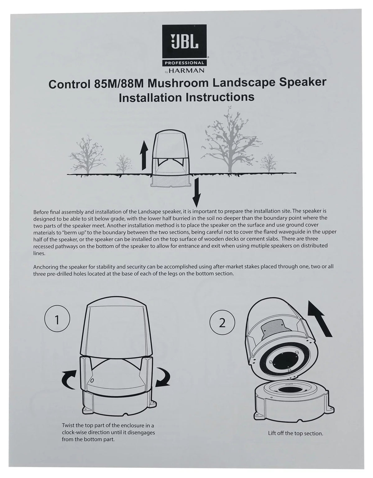 Landscape 70v 8" CONTROL Commercial Speakers (3) exterior 88M Amplifier JBL +