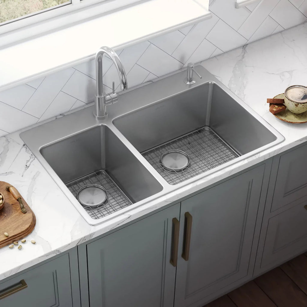 RVM5176 16 Topmount inch x Sink Gauge Ruvati Drop-in Kitchen 33 22