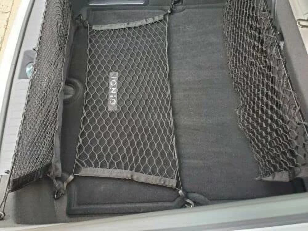 EACCESSORIES for Car 2 HYUNDAI (Qty.3) – for & Mesh – – Nets Organizer Premium Trunk IONIQ Compatible Organizer EA Trunk Envelope HYUNDAI Cargo IONIQ design Nets Cargo Hatchback 2017-2019 Elastic Floor