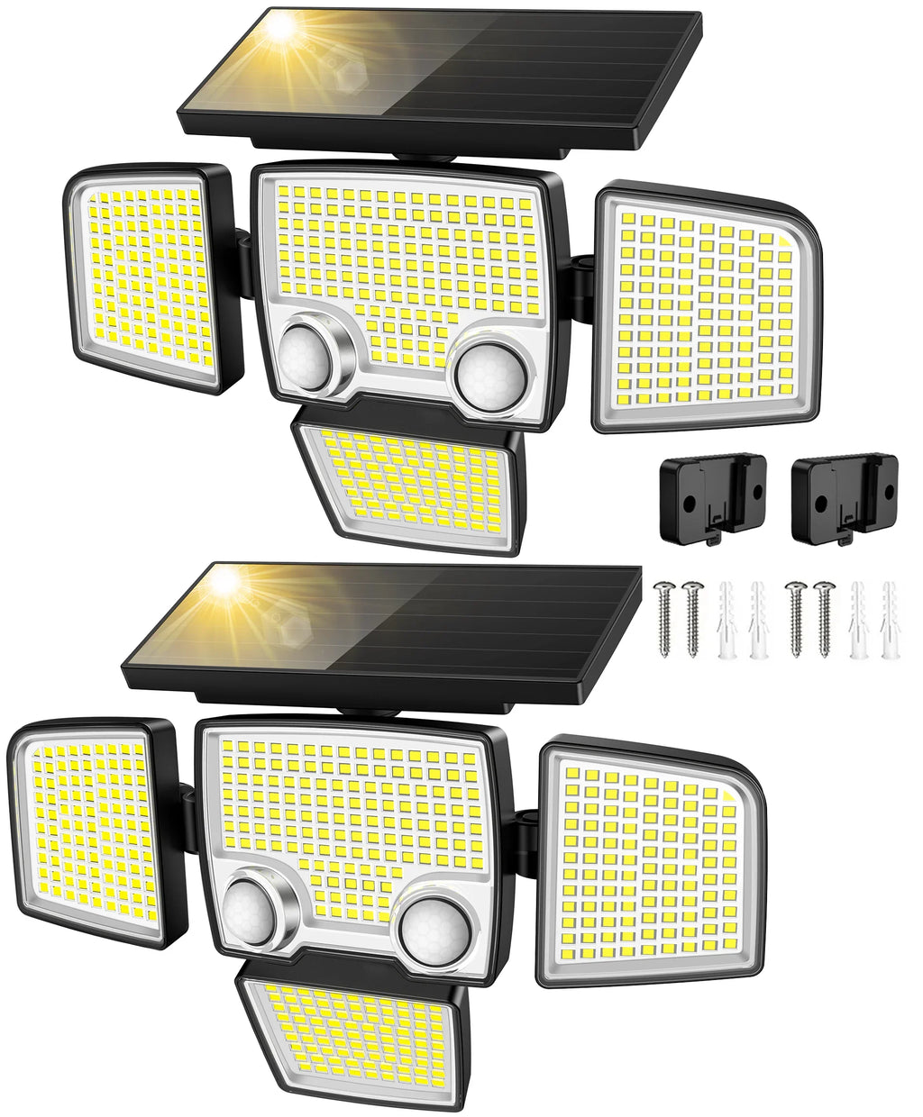 Garden exterior Motion - Flood 423 Yard SZRSTH Sensor LED Waterproof Solar Lights Lights Lights 3000LM Patio Security for