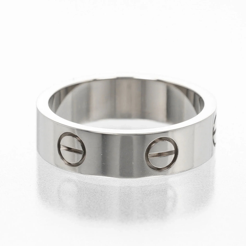 7.9g Approx. (Good) K18 Gold 15 White Pre-Owned Ring Love I122924022 CARTIER No. WG Cartier