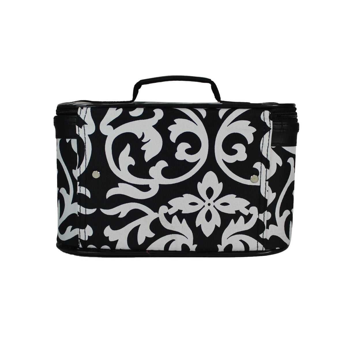 Case 2-Piece Damask Trim Pink Cosmetic Set - World Traveler